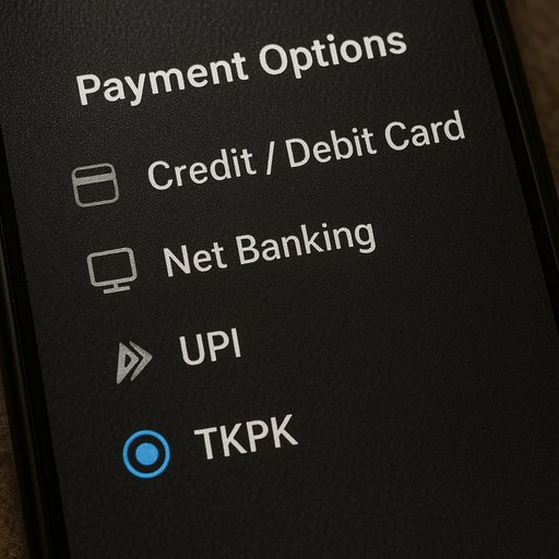 TKPK পেমেন্ট অপশন স্ক্রিনচিত্র